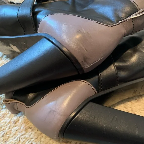 Marc by Marc Jacobs high heel lace up high top leather SOCCER booties, 39 1/2 - Picture 5 of 8